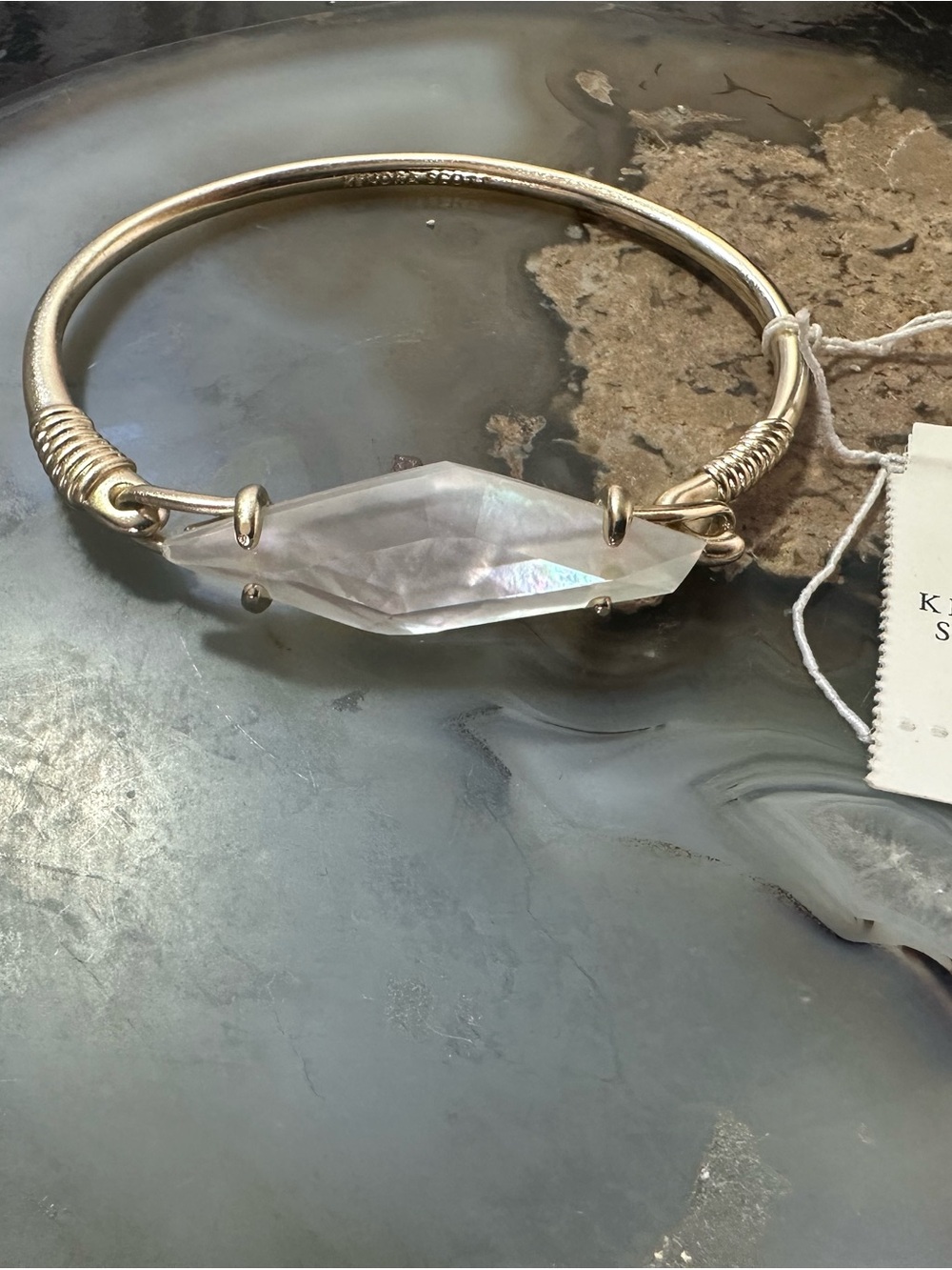 New kendra Scott Iridescent Crystal Bangle Bracelet - Picture 3 of 4